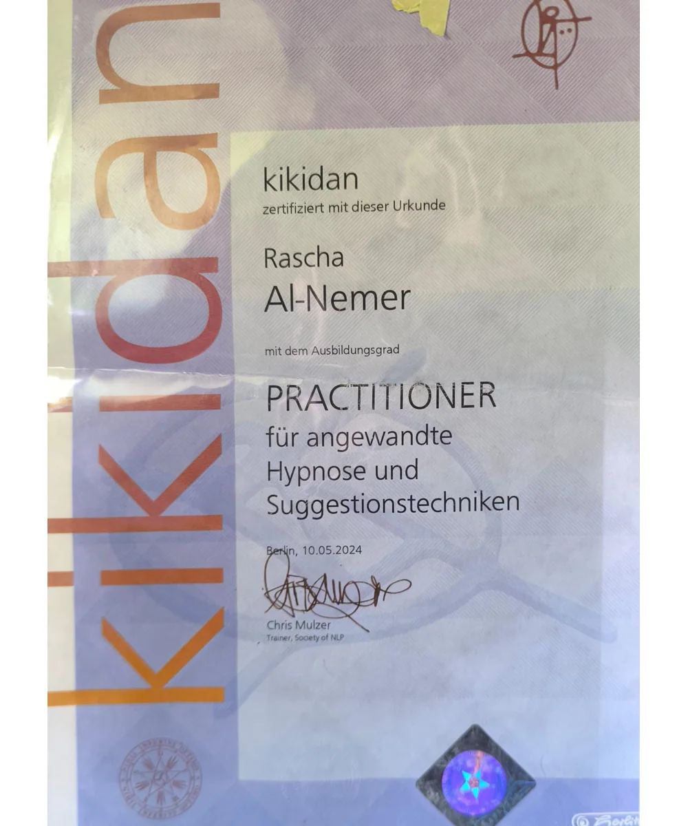 Zertifikat Hypnose Practitioner