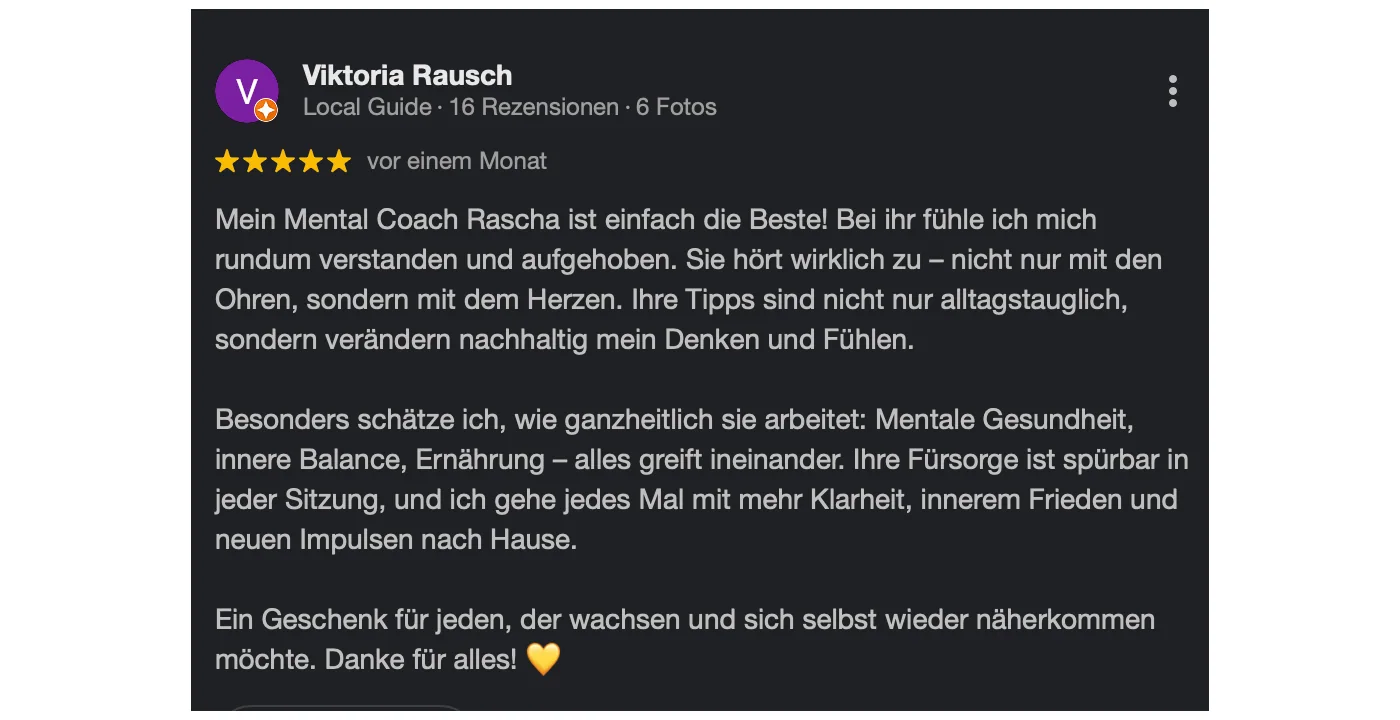 Originalbewertung von Viktoria Rausch